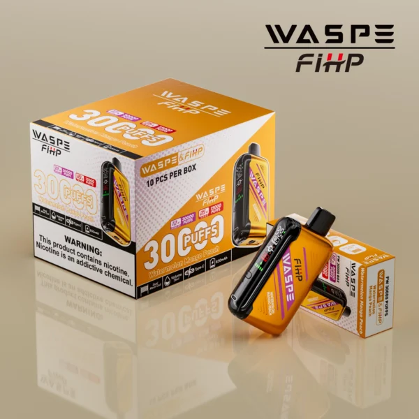 WASPE FIHP 30000 Puffs Dual Mesh 0% 2% 5% LED Display Low Nicotine Rechargeable Disposable Vapes Pen Bulk Buy Wholesale - ClueVape - 2