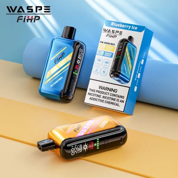 WASPE FIHP 30000 Puffs Dual Mesh 0% 2% 5% LED Display Low Nicotine Rechargeable Disposable Vapes Pen Bulk Buy Wholesale - ClueVape - 1