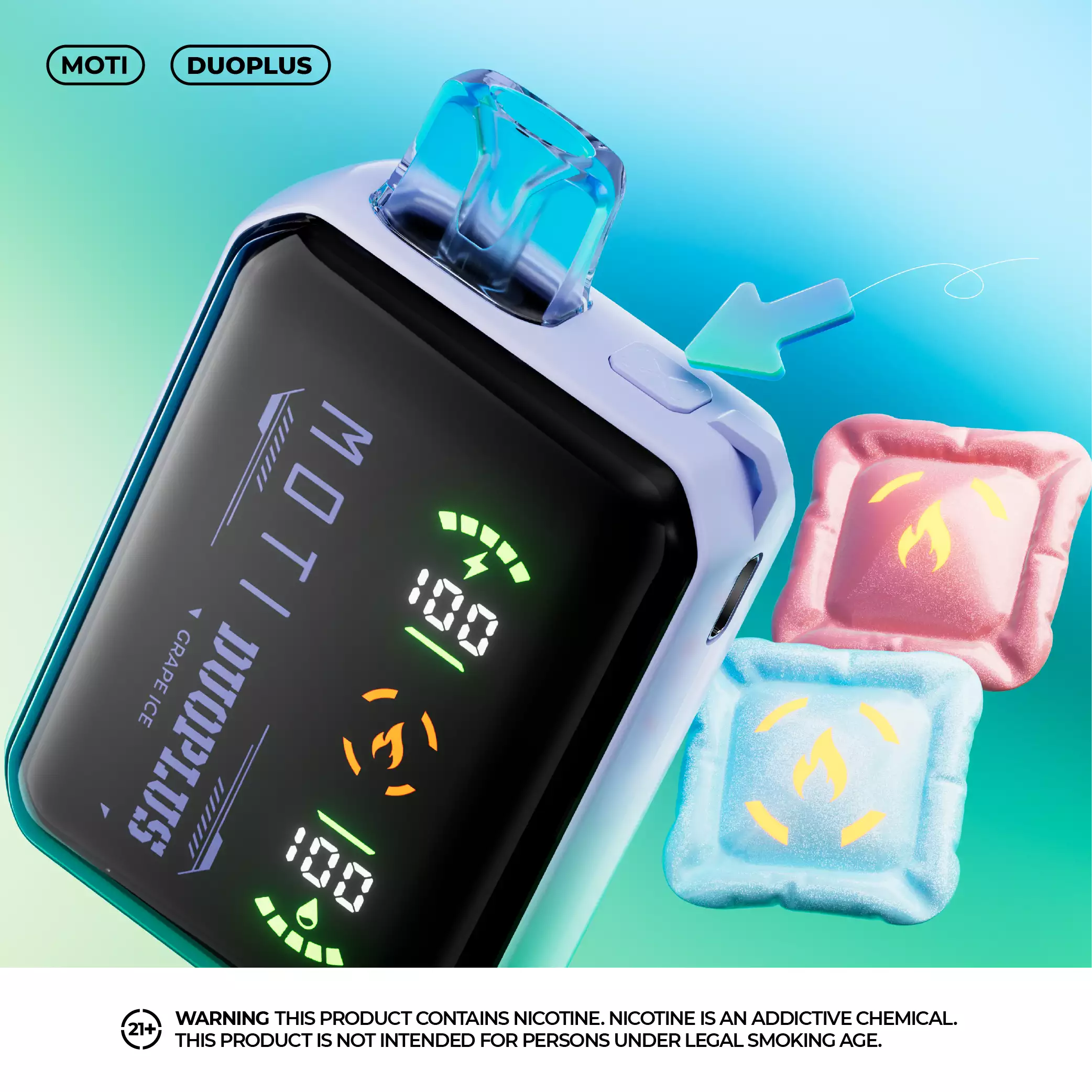 MOTI Duoplus 25000 Puffs Dual Mesh Smart Max Screen 3% Baixa Nicotina Recarregável Vapes Descartáveis ​​Pen Bulk Comprar Atacado