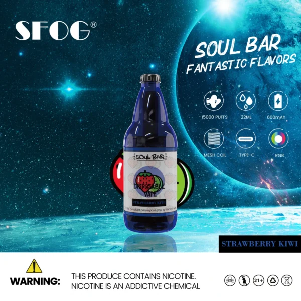 SFOG SOUL BAR 15000 Puffs RGB 5% Caneta Vapes descartáveis ​​recarregáveis ​​com baixo teor de nicotina em massa Compre no atacado - ClueVape - 3